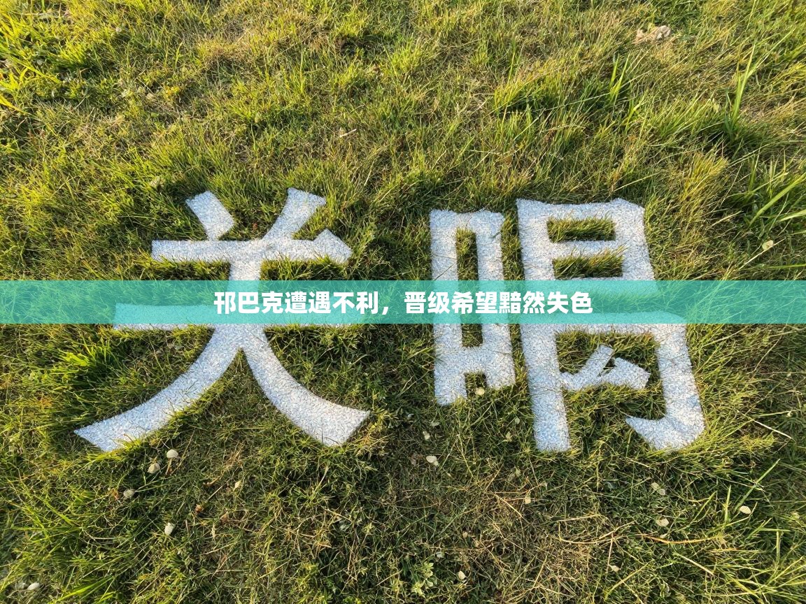 邗巴克遭遇不利,晋级希望黯然失色 第2张